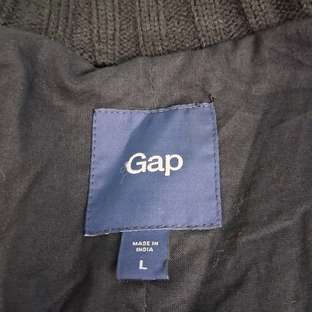 Gap Womans Size L Button Up Wool Blend Coat Jacket Pockets - Picture 6 of 13